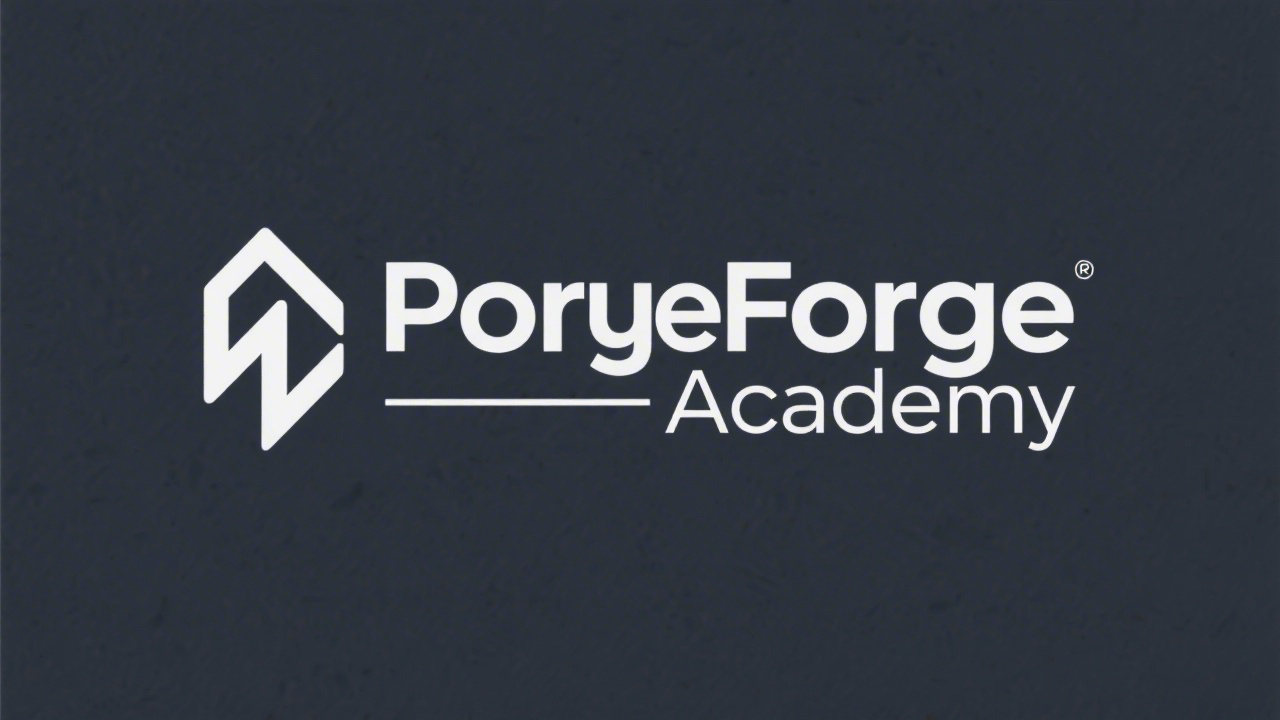 Simple wordmark logo reading PulseForge Academy in clean geometric lettering, minimal lines and a small pulse underline, designed for clarity and easy recognition.